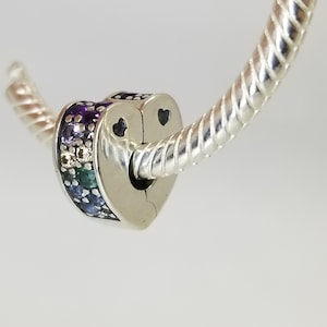 Authentic Pandora Multi-Colored Arc of Love   Charm / New / s925 Sterling Silver / Velvet Gift Pouch