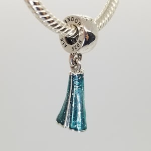 New  Elsa&#39;s Dress  Charm / Disney /  Charm for Pandora bracelet / s925 Sterling Silver / Velvet Gift Pouch