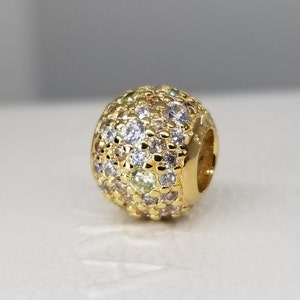Nuevo Charm SHINE Golden Mix CZ Pavé SHINE para pulsera Pandora Moments / Plata de ley s925 / Bolsa de regalo de terciopelo