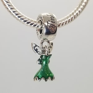 Nieuwe Tinker Bell&#39;s Dress-bedel / Disney voor Pandora Moments-armband / s925-sterlingzilver / fluwelen cadeauzakje