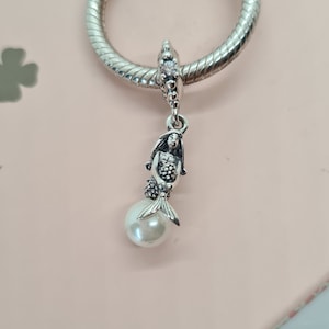 New  The Little Mermaid  Charm / Disney Charm for Pandora Moments bracelet / s925 Sterling Silver / Velvet Gift Pouch