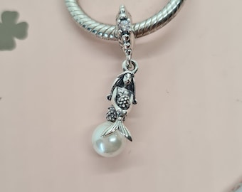 New  The Little Mermaid  Charm / Disney Charm for Pandora Moments bracelet / s925 Sterling Silver / Velvet Gift Pouch