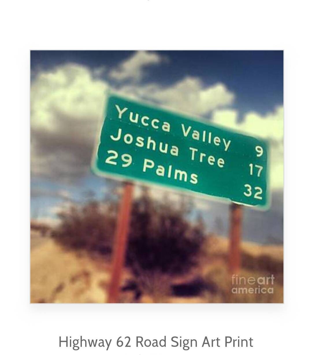 Joshua Tree 29 Palms Vintage Freeway Sign - Etsy