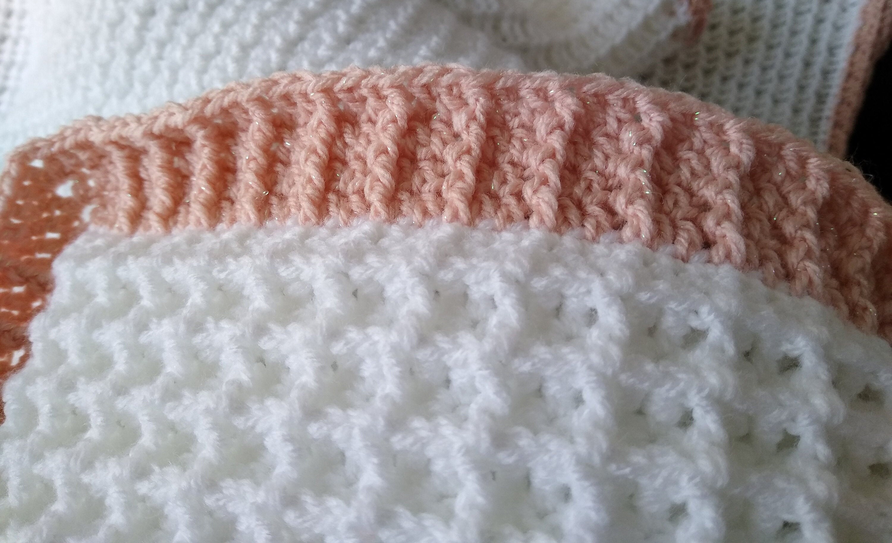 Beautiful Handmade Crochet Waffle Stitch Baby Blanket Etsy