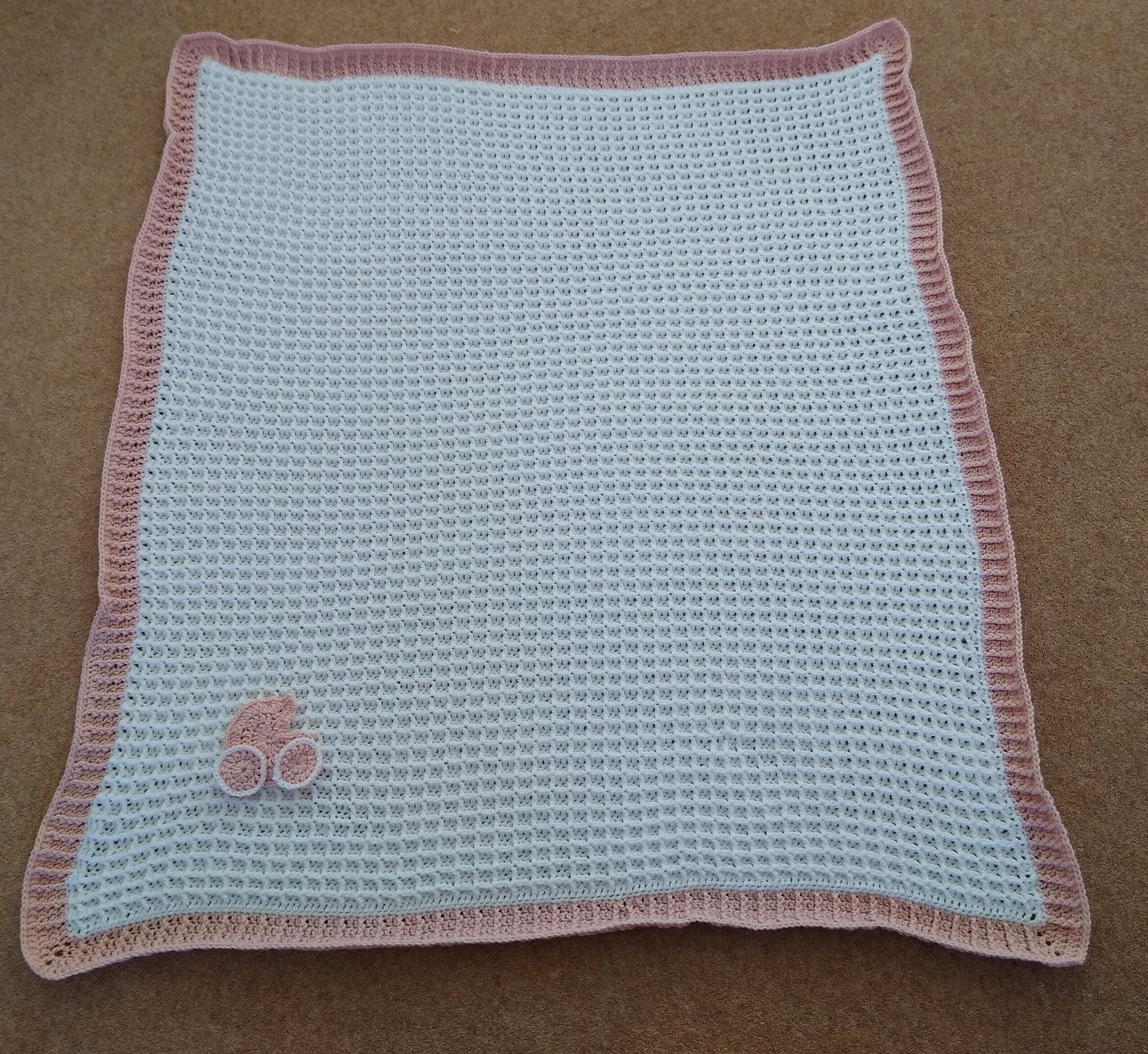Beautiful Handmade Crochet Waffle Stitch Baby Blanket Etsy