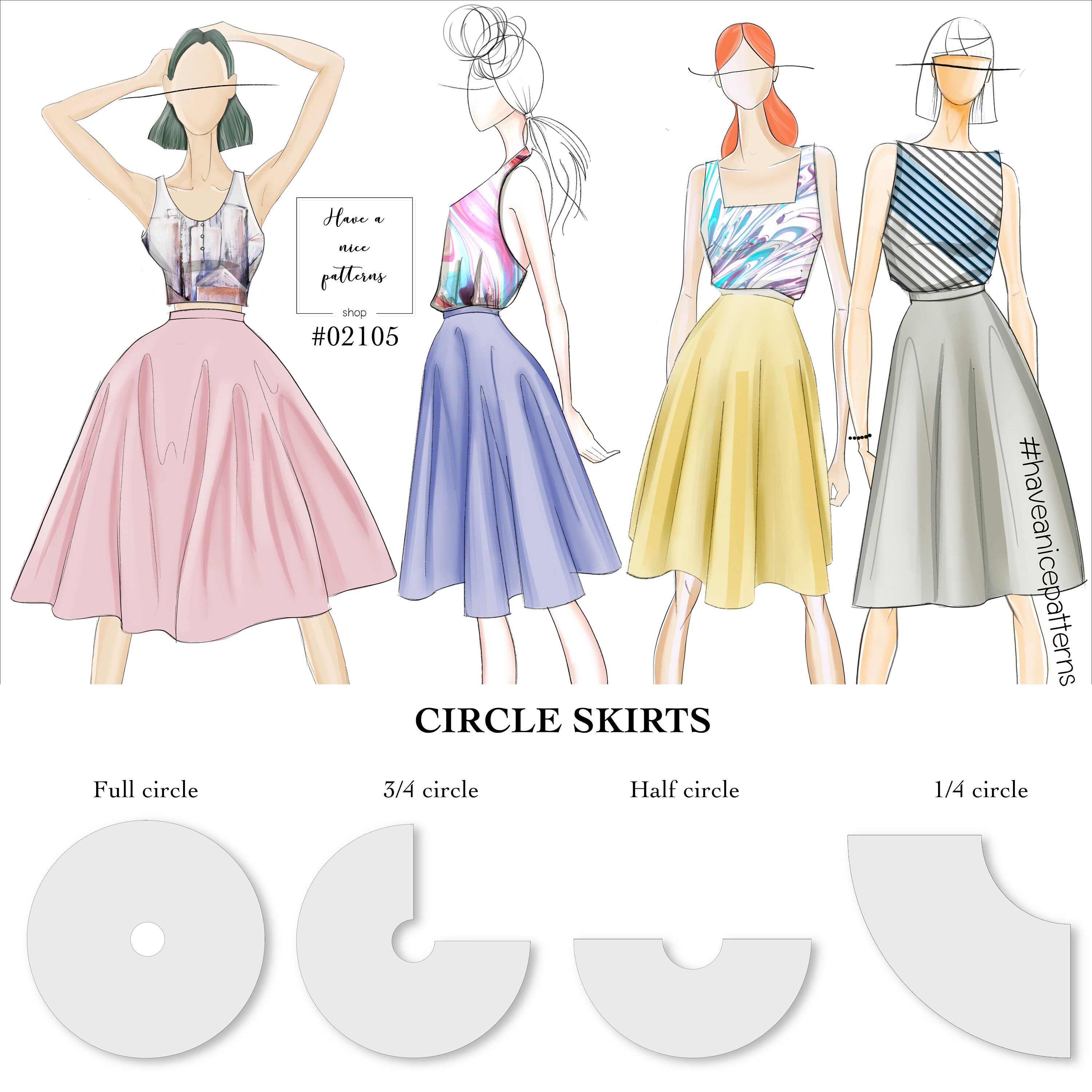 3/4 circle skirt