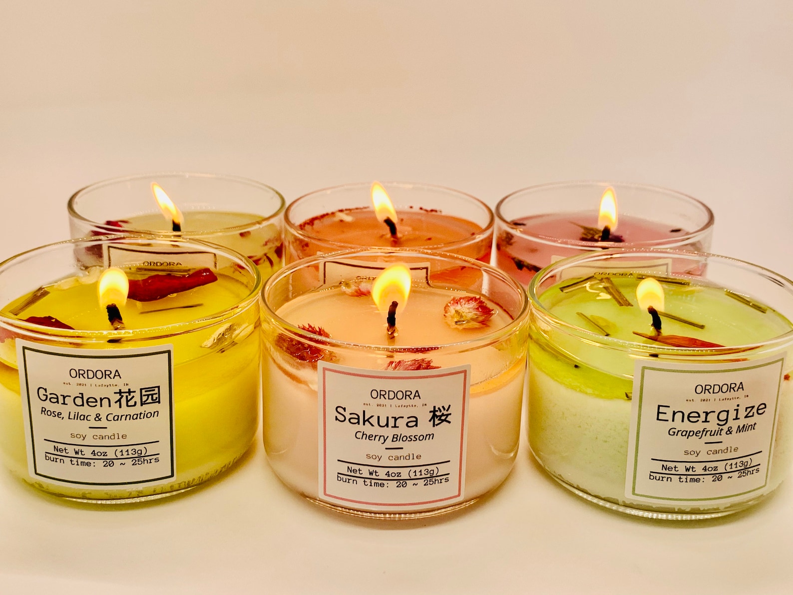 Cherry Blossom Sakura STRONG Scented Soy Candle with Dried Etsy