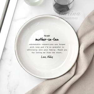 To My Mother in Law Gifts For Future Mother in Law, Mother of the Groom Gifts Ring Dish, Mom Wedding Gifts, Bonus Mom Gifts from bride