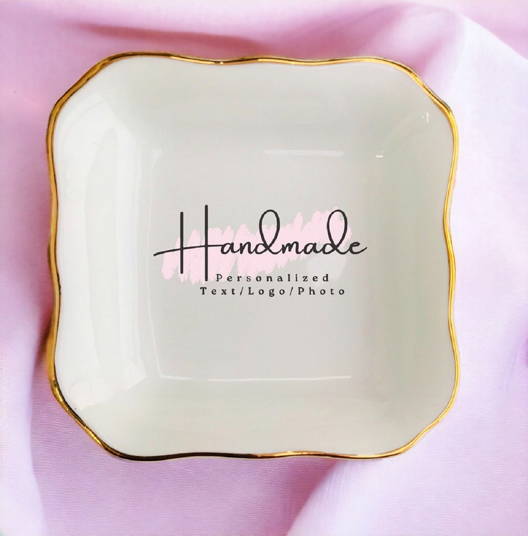 Personalized Ceramic Ring Dish - Custom Wedding Engagement Jewelry Dish ...