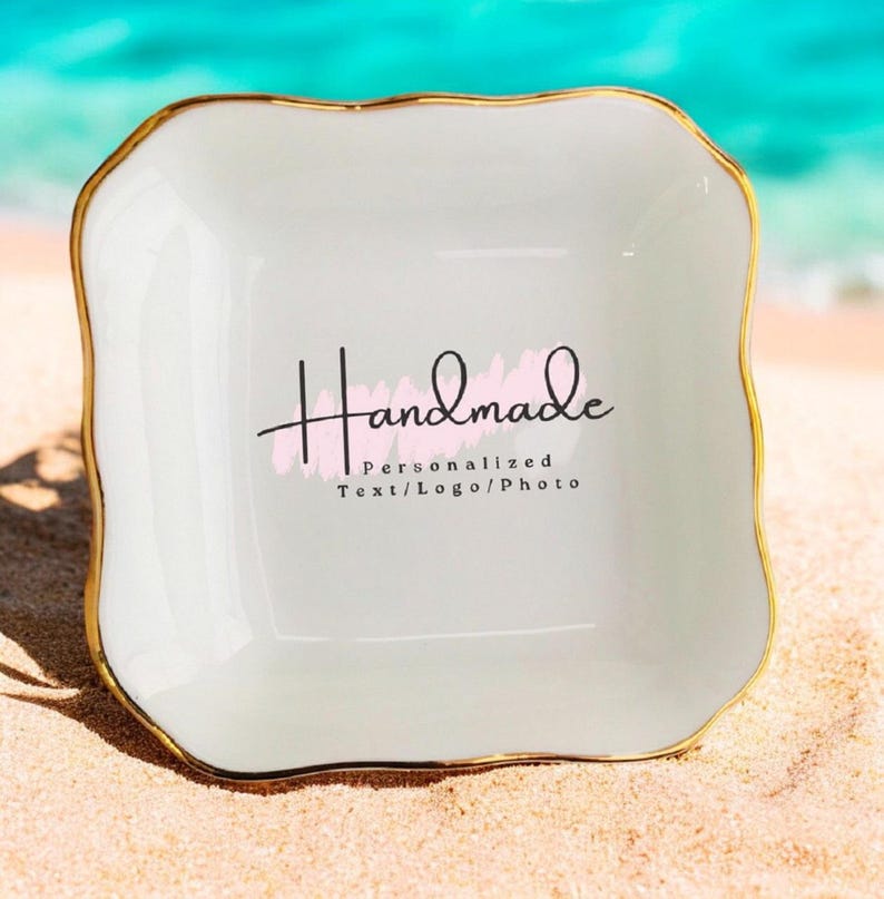 Custom Photo Jewelry Dish - Personalized Anniversary Wedding Gifts For