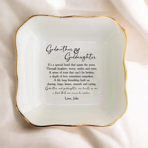 Godmother Custom Name Gift, Personalized Godparents Gift for Baptism, Gift for Godmother and Goddaughter, Goddaughter Gift from Godmother