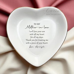 To My Mother in Law/Personalized Gifts For Future Mother in Law/Mother of the Groom Ring Dish/Wedding Gifts for Bonus Mom Gifts from bride