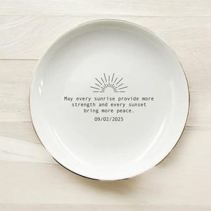Personalized Sympathy Ring Dish, Uplifting or Grief Gift - Friendship Family or Pet Sympathy - Sympathy Jewelry Dish - Grieving Gift for Her