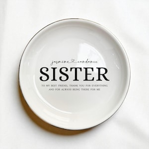 Step Sister Gift, Chosen Sister Jewelry Dish, Best Friend Birthday Gift, To My Bestie Ring Holder, Soul Sister Birthday Gift, Lil Sis Gift