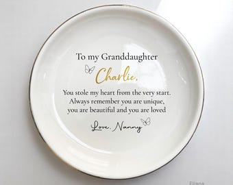 Personalized Jewelry Dish for Daughter, Gift From Grandma, Birthday Gift, Granddaughter Gifts