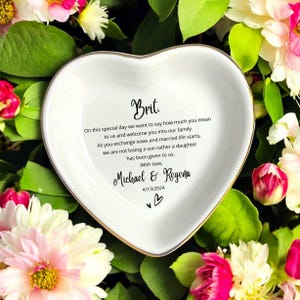 Regalo de joyería para nuera, plato de joyería, regalo de boda, regalo para futura hija, regalo de madre a hija, regalo de cumpleaños para hija
