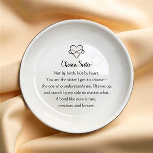 Chosen Sister Personalized Ring Dish, Custom Gift For Sister, Gift For Friendship Day Sister In Law Gift Friend Gift Gift For Birthday