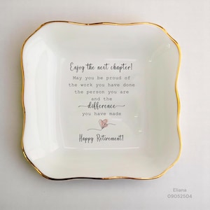 Retirement Gift For Women, Retirement Dish, Never Forget The Difference You Have Made, Farewell Gift For Coworker, Retirement Friend Gifts