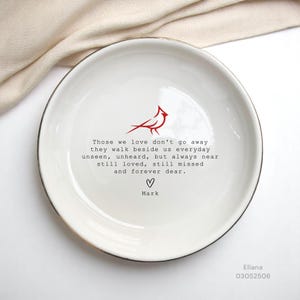 Sympathy or Grief Gift, Friendship Family Sympathy, Sympathy Dish, Memorial Gift, Sympathy Grief Remembrance Gift, Custom Name Gift