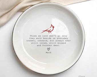 Sympathy Gift, Friendship Family Grief Jewelry Holder, Memorial Dish, Remembrance Gifts, Custom Name Gift