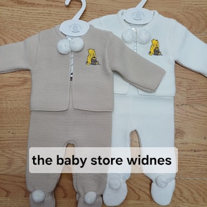 Embroidered Honey Bear Baby Outfit, 2-Piece Unisex Set (Newborn-6 Months)