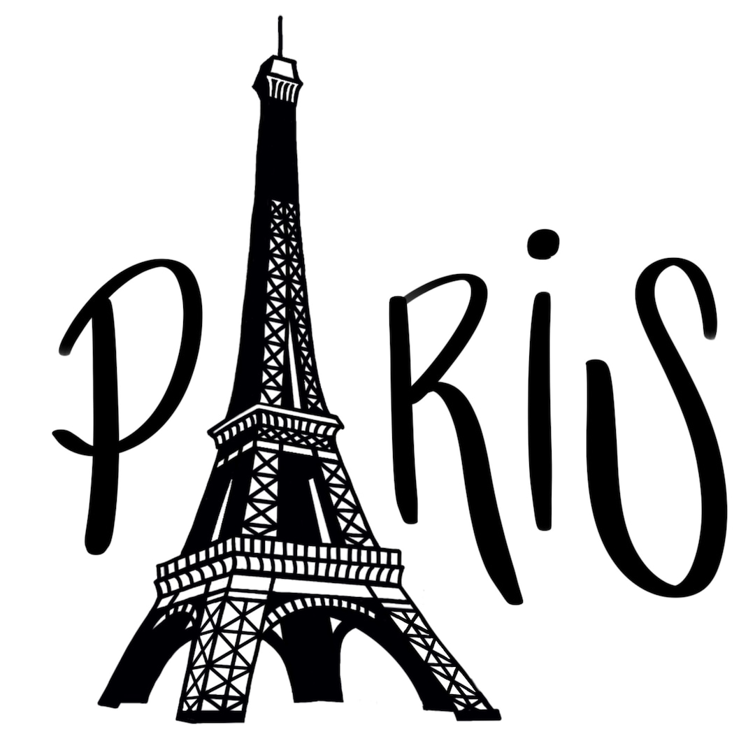 Paris Eiffel Tower PNG SVG Cricut Silhouette Cut File - Etsy