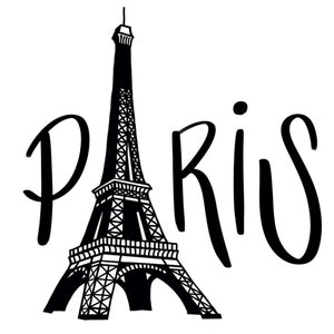 Paris Eiffel Tower PNG SVG Cricut Silhouette cut file