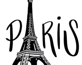 Paris Eiffel Tower PNG SVG Cricut Silhouette cut file