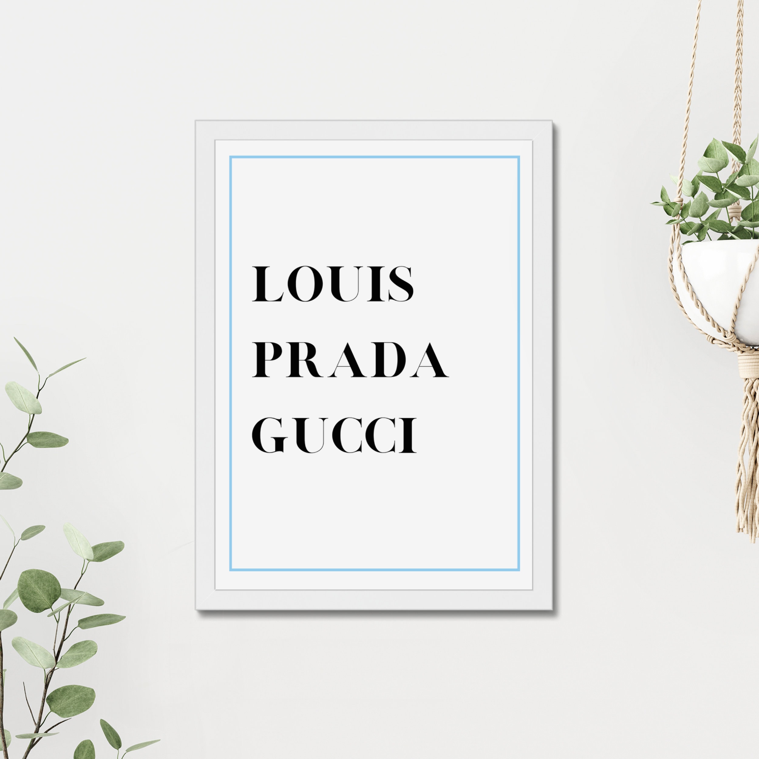 Louis Prada Gucci Fashion Print Luxury Design Wall Art 