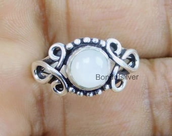 Selenite stone 925 Sterling Silver handmade Ring, Ring US Size 5 to 10 , boho Ring, ooak ring , Selenite Ring