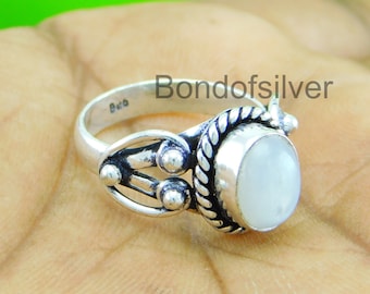 Selenite stone 925 sterling Silver Plated handmade Ring, Ring Size 5 to 10, handmade ring , ring , boho ring , ooak ring,