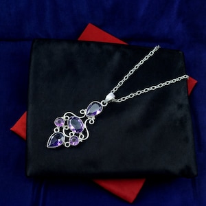 Amethyst Pendant,925 sterling Silver, exquisite handcrafted jewelry, boho pendant, perfect for every occasion, gift for her,