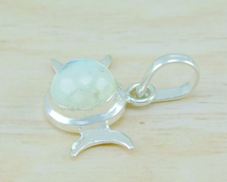 Rainbow Moonstone Solid 925 Sterling Silver Pendant Boho Pendant Rainbow Moonstone Pendant ooak Pendant