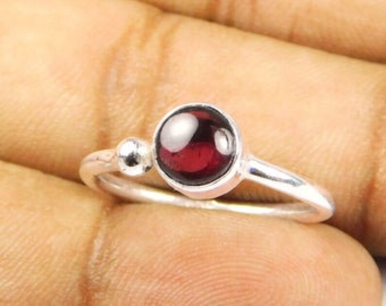 Boho Ring 5 to 10 ooak Ring,Gatnet,Ring, Beautiful Red Garnet Stone Solid 925 Sterling Silver Amazing Ring US