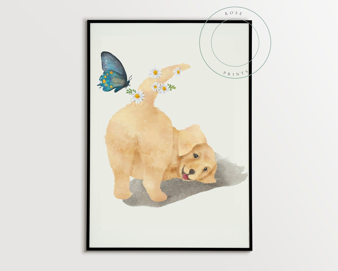 Dog Print Wall Art Ilustraci??n de perros Animal Prints For Etsy Espa??a