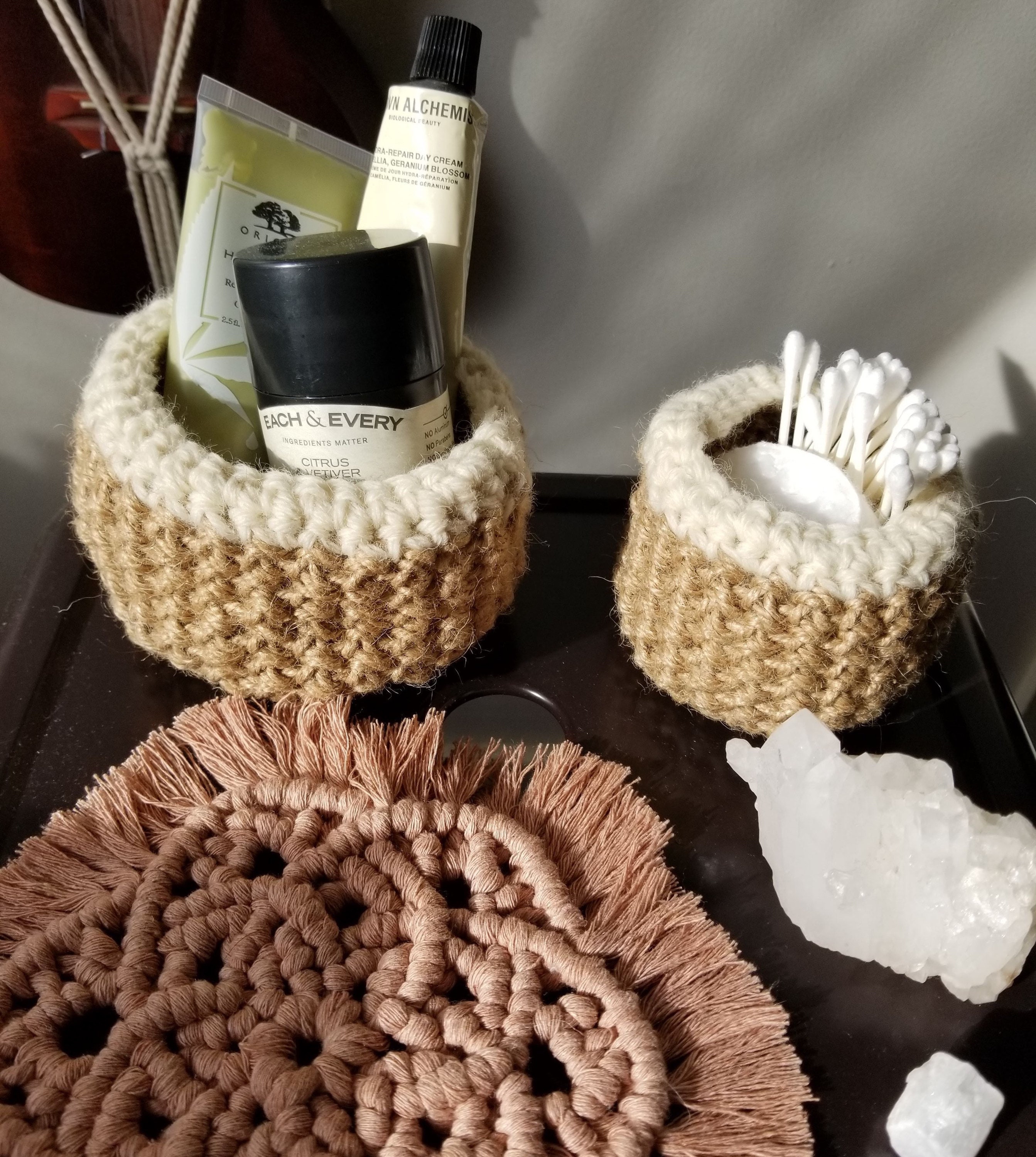 Small Jute Nesting Baskets Set of 3 Small Medium Large Etsy