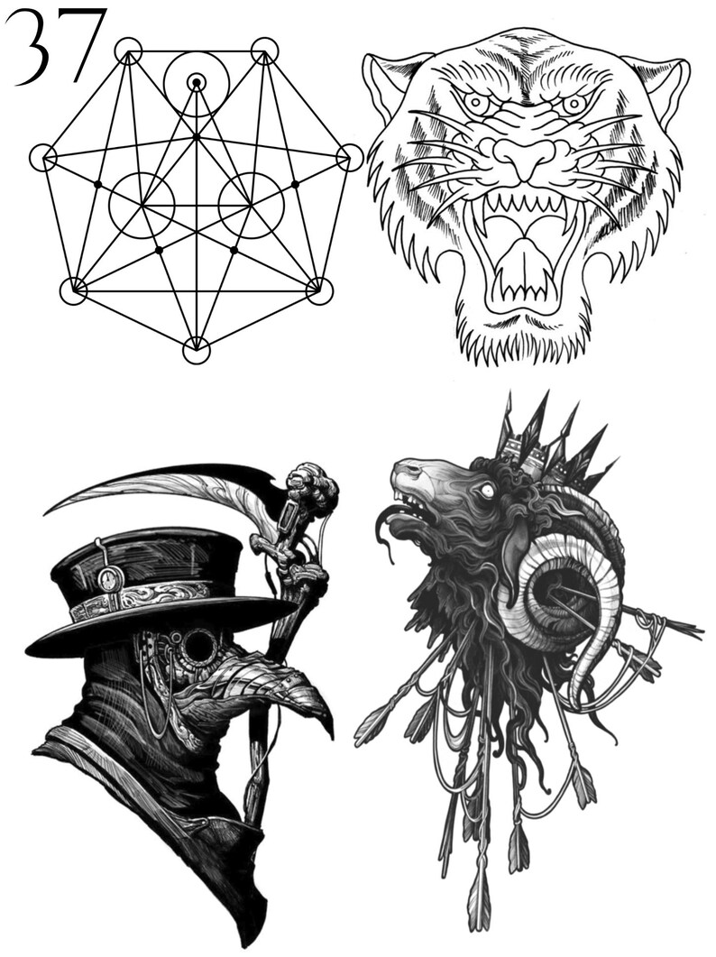 Tattoo Ebook / Neo Trad Tattoo Flash - Etsy