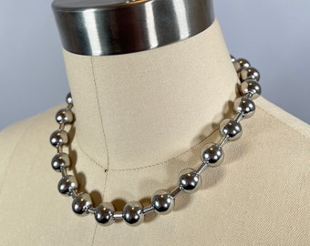 Giant 12mm ball chain oversized stainless steel necklace / choker, 14" 16" 18" 20" 24" 30" 36" or custom size Jumbo, 90's, Cute, Retro, Alt