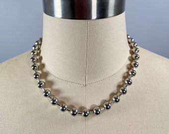Collar/gargantilla extragrande de acero inoxidable con cadena de bolas ancha de 8 mm, 14", 16", 18", 20", 24", 30", 36" o tamaño personalizado, estilo años 90, retro, alternativo.