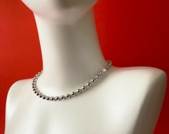 Stainless Steel Ball Chain Choker / Necklace 6mm x 400mm  Stacking, Simple, Statement, Cute, Jewellery, Alt