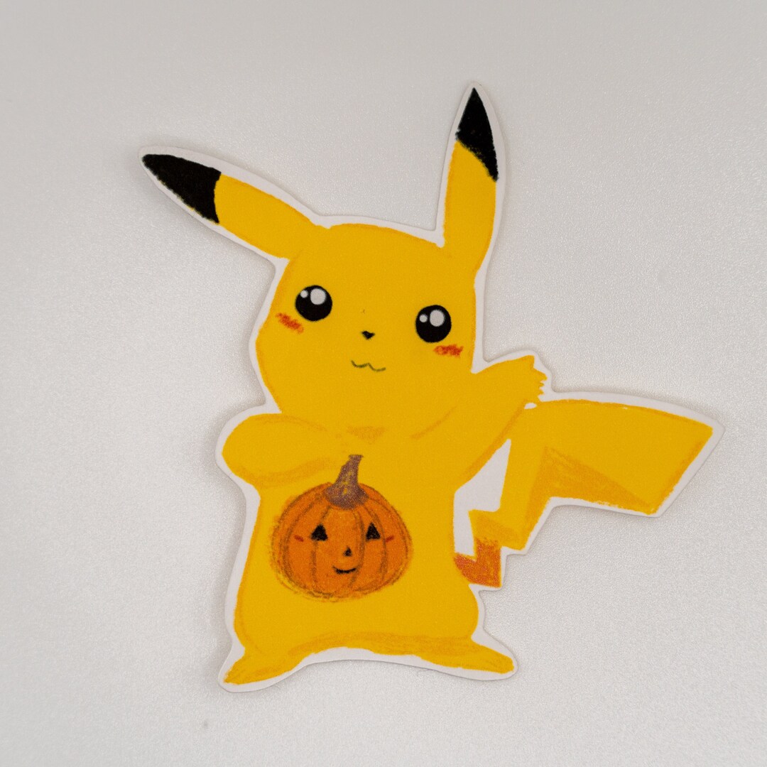 Pokemon Pikachu Jack-o'lantern Halloween Sticker - Etsy