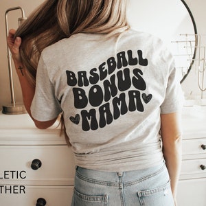 Baseball Bonus Mom Shirt Baseball Step Mom T-Shirt Baseball Shirt Gift Baseball Game Day Shirt Retro Baseball Tee Ballpark Shirt Stepmom Tee