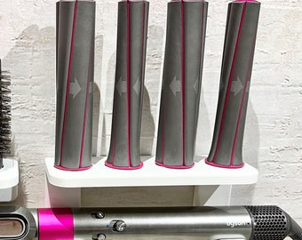 Airwrap wall shelf / Dyson Airwrap wall mount with cable holder, Dyson organizer for 3x / 4x accessories
