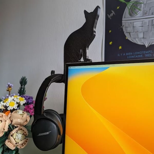 Headsethalterung / Kopfhöhrerhalterung als Katze "Headset-Cat" Individuell