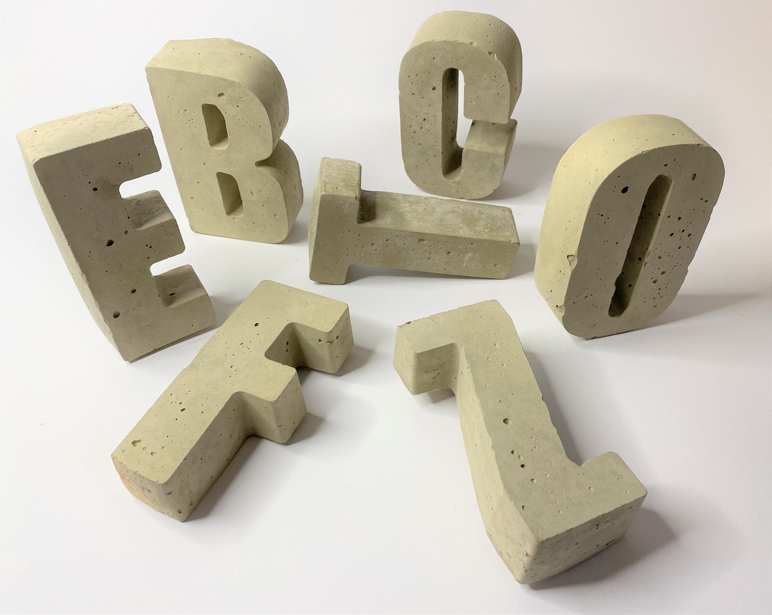 Large Concrete Letters Natural. Concrete Homeware. Etsy