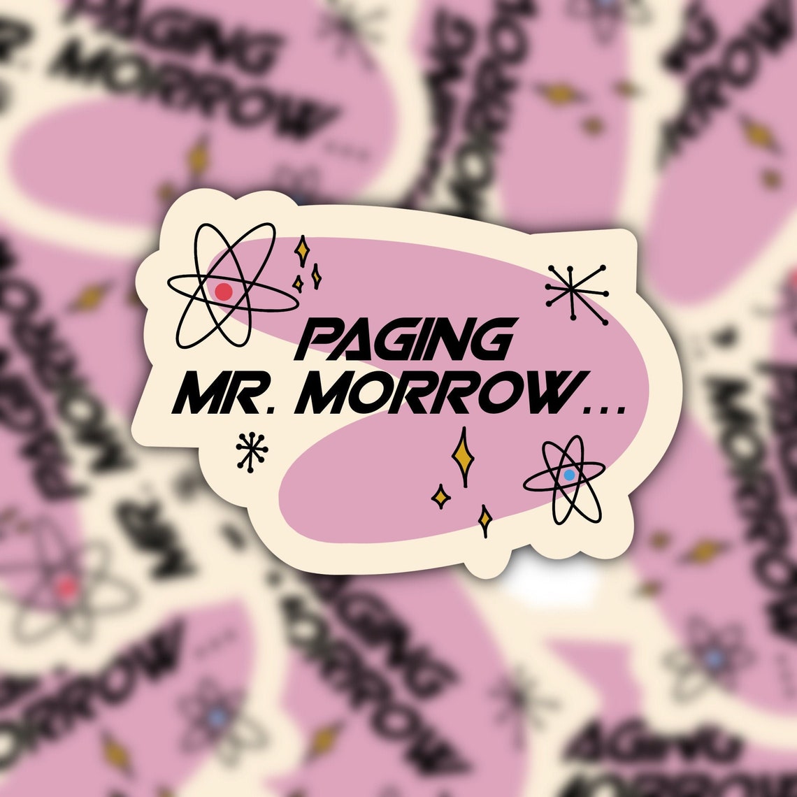 Paging Mr. Morrow sticker Etsy