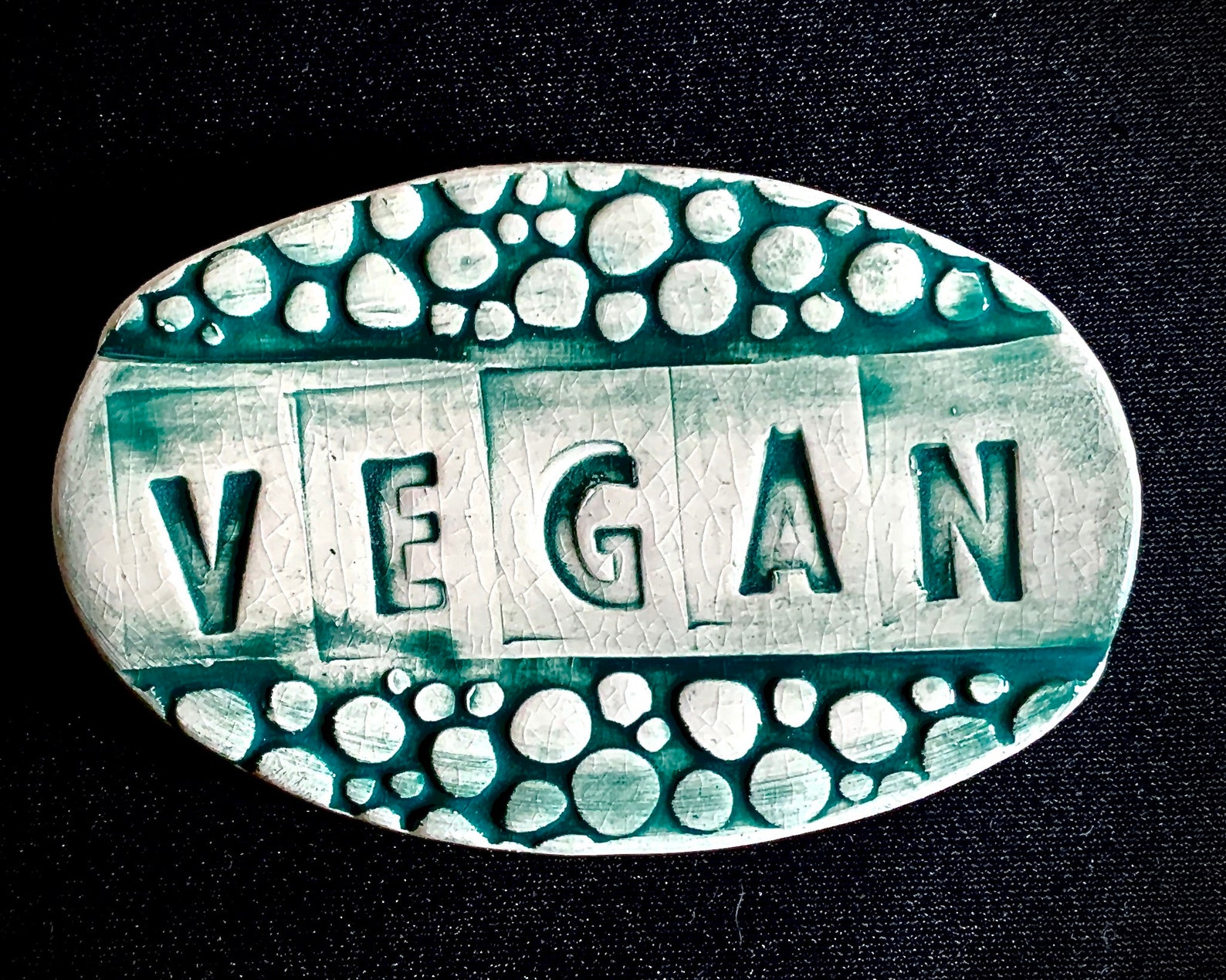 Handmade Ceramic Vegan Fridge Bubble Design Etsy