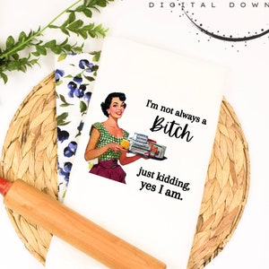 Adult humor svg, sarcastic tea towel, towel sublimation, towel, housewarming gift, new home gift, new home gift, towel designs, humor png image 1