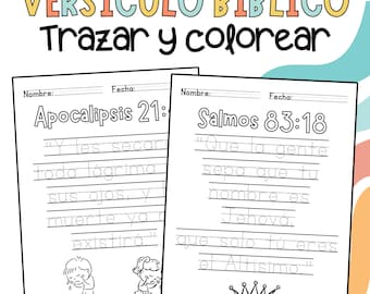 Spaans JW Kids-teksten overtrekken en kleurboek (digitale download)