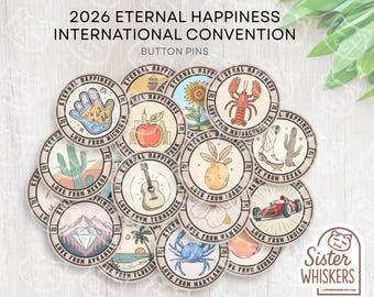 1,25" 2026 eeuwig geluk internationale conventie knopspelden | JW Gifts | JW souvenirbadgeset | Wereldwijde conventie | JW State pinnen